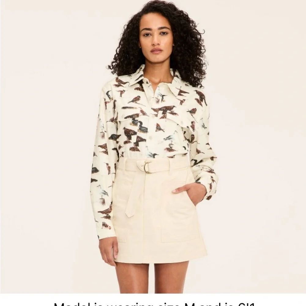 Woolrich x Target Cream Bird Print Unisex Shirt - Picture 3 of 4